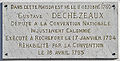 Plaque sur Maison natale de G. Dechézeaux.