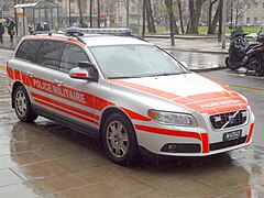 Véhicule de la police militaire à Genève (2017).