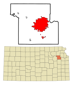 Location within Shawnee County and Kansas