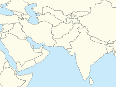 ラーワルピンディーの位置（西南アジア内）