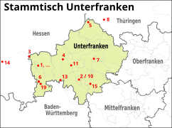 Positionskarte der Stammtischtreffen