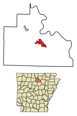 Location of Mountain View in Stone County, Arkansas.