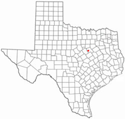 Location of Whitney, Texas