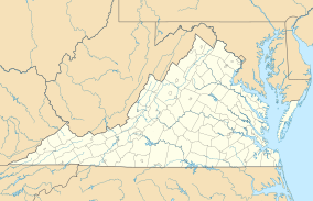 Map showing the location of Pocahontas State Park, Virginia, USA