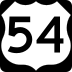 U.S. Highway 54 marker