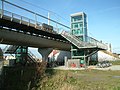 The elevators and stairs up to the platforms at Oosterheem