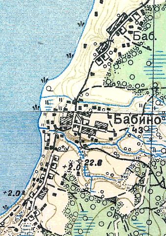 План деревни Бабино. 1938 год