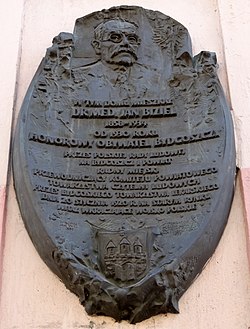 Commemorative plaque to J. Biziel at 3 Cieszkowskiego