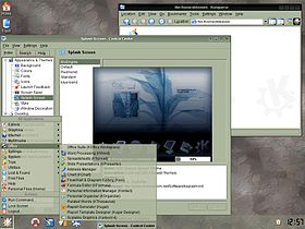 Crux Linux avec KDE.