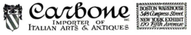 advertisement for Carbone Inc., resellers of art and antiques