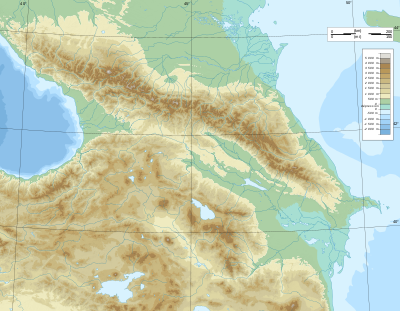 Battle of Didgori is located in Caucasus mountains