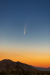 니오와이즈 혜성의 모습.