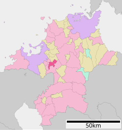 Location of Dazaifu