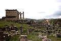 Tempio della Gens Septimia e Foro severiano, con l'arco di Caracalla sullo sfondo