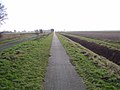 Cyclepath on the border of The Netherlands (cyclepath) and Germany (gravelroad)