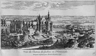 Le château en 1658 par Israël Silvestre.