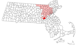 Location in Middlesex County in Massachusetts