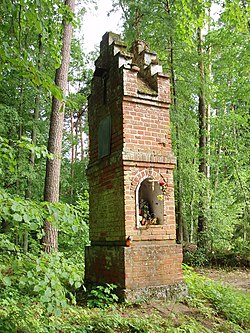 Warmian old wayside shrine in Pokrzywy