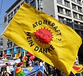 Un drapeau lors d'une manifestation à Berlin en 2011.