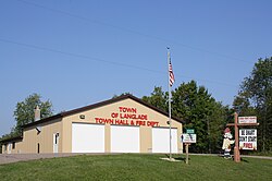 Town of Langlade Town Hall and Fire Station, located in Lily