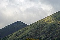 View of slag-heaps or crassiers. Also called terrils in French.