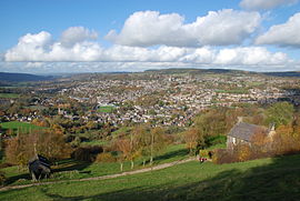 Matlock vom nahen Riber Castle aus gesehen