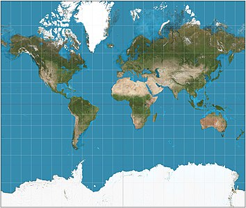 Mercator projection, by Strebe