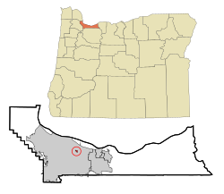 Location in Oregon