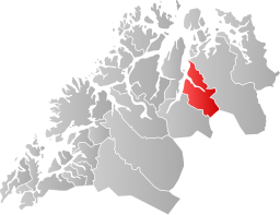 Kåfjords kommun i Troms fylke.