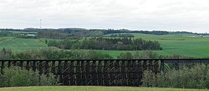 Eisenbahnbrücke über den Pembina River