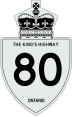 King's Highway 80 marker