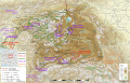 Map of eastern Tajikistan and the Pamir Ranges, showing Tajik National Park outlined in green