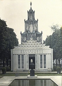 The Polish pavilion, designed by Józef Czajkowski and Wojciech Jastrzębowski