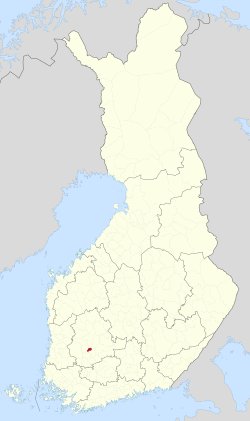 Location of Pirkkala in Finland