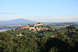 View Poggio Sommavilla on fluvial teraces of Tiber Valley