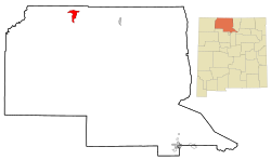Location of Dulce, New Mexico.