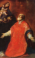 Saint Philippe Neri représenté dans un tableau de Guido Reni.