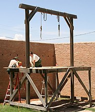 Potence, parc historique du palais de justice de Tombstone en Arizona.