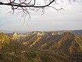 Badlands im zerklüfteten Valle dei Calanchi im Südosten von Lubriano