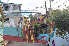 One of the famous step streets of El Cerro.
