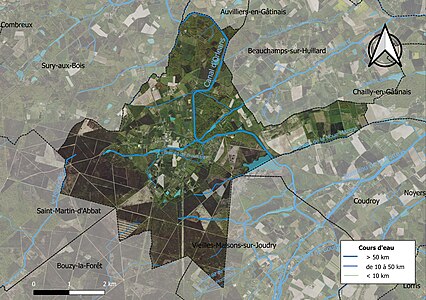 Carte orthophotographique de la commune en 2016.