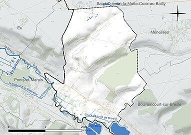 Carte hydrographique de la commune.