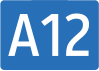 Motorway A12 shield}}