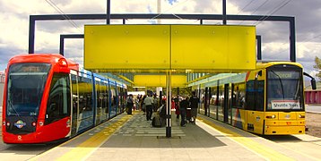 An Adelaide Metro Alstom Citadis and Flexity Classic