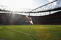 Arsenal corner flag at Emirates stadium