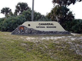 The New Smyrna Beach entrance to the park