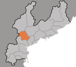 Map of South Hamgyong showing the location of Yonggwang