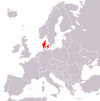 Location map for Denmark and Liechtenstein.