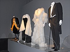 Costumes worn by Giulietta Masina and Marcello Mastroianni in Ginger and Fred