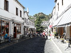 Street with cafes